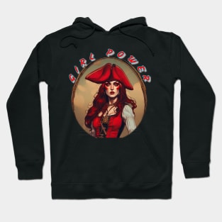 Girl power, red haired pirate beauty Hoodie